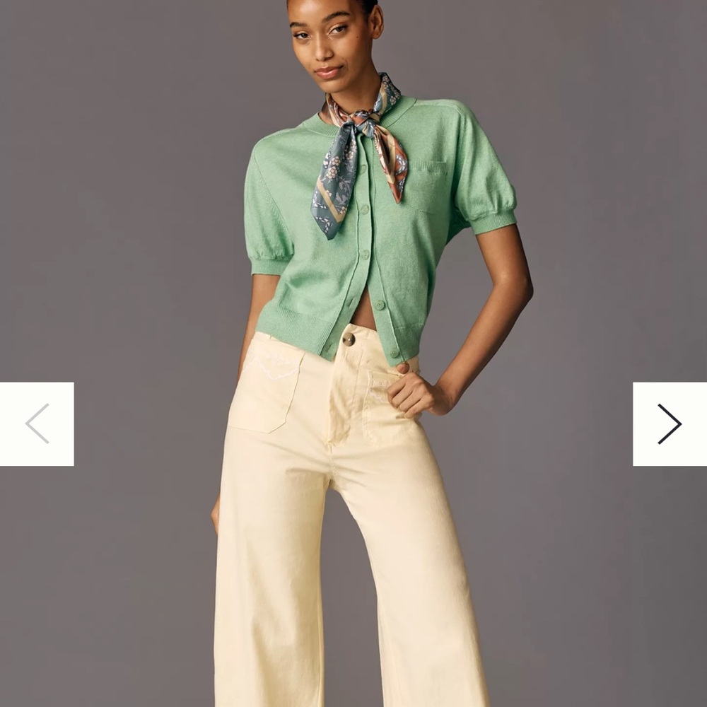 Maeve Yellow Full-Length Pants